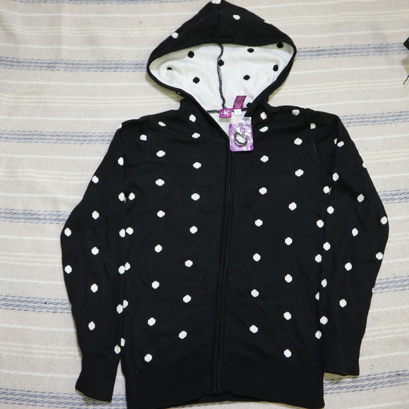 J. Khaki Other - NWT J.KHAKI Polka Dot Girls Zip Hoodie Sz XL